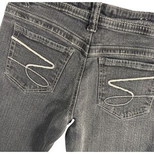 Seven7 Jeans Skinny Straight Leg Girls 14‎ Black Wash Embroidered Pockets